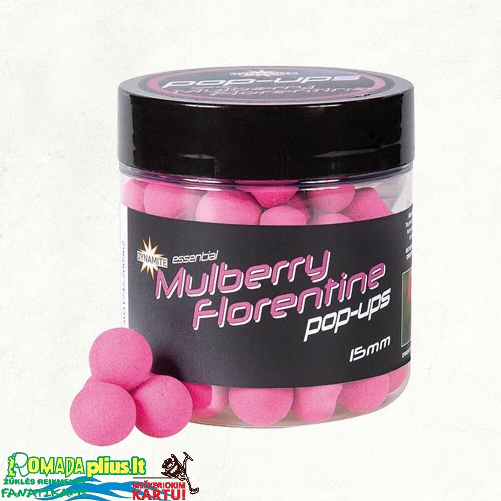 Plaukiantys Boiliai Dynamite  Mulberry Florentine Fluro Pop-Ups 15mm