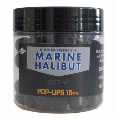 Plaukiantis boiliai DYNAMITE BAITS MARINE HALIBUT POP-UP 15mm Plaukiantis boiliai DYNAMITE BAITS MARINE HALIBUT POP-UP 15mm