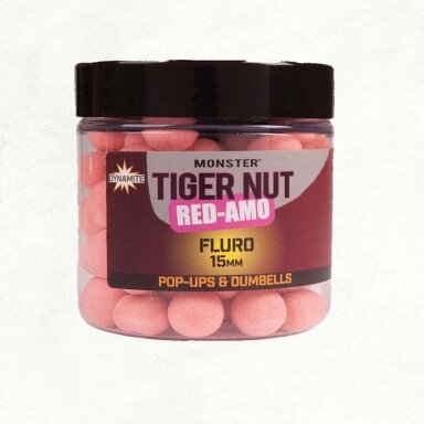 Plaukiantis boiliai DYNAMITE BAITS Tiger Nut Red Amo Fluro Pop Ups 15mm Plaukiantis boiliai DYNAMITE BAITS Tiger Nut Red Amo Fluro Pop Ups 15mm