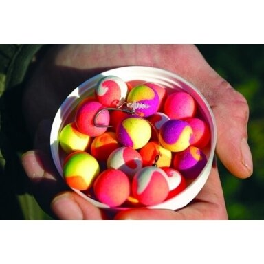 Plaukiantys boiliai Dynamite Two Tone Dviejų Spalvų ir Skonių Fluro Pop-Up 15mm Plaukiantys boiliai Dynamite Two Tone Dviejų Spalvų ir Skonių Fluro Pop-Up 15mm