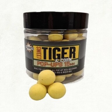 Plaukiantys Dynamite Boiliai Sweet Tiger & Corn PopUps 15mm