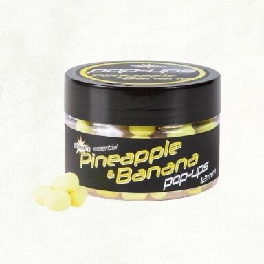 Plaukiantys Dynamite Boiliai Pineapple & Banana Fluro Pop-Ups 12mm Plaukiantys Dynamite Boiliai Pineapple & Banana Fluro Pop-Ups 12mm