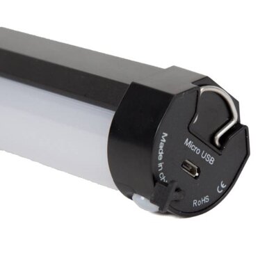 Prožektorius LED 100lium Su belaidžiu nuotolinio valdymo pultu USB kraunamas ( raudona, balta šviesa )