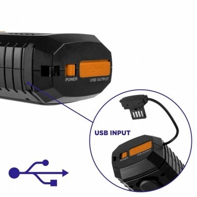 Prožektorius USB Power Bank + Radija 1