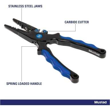 Replės Daugiafunkcinės Mustad Aluminium 16cm FISHING PLIERS Replės Daugiafunkcinės Mustad Aluminium 16cm FISHING PLIERS