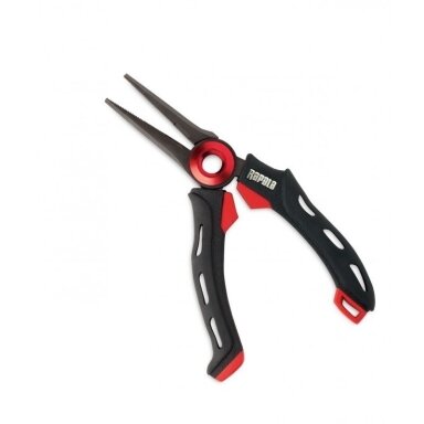 Replės žvejo su snapeliu Rapala Mag Spring Split Ring Pliers without Sheath
