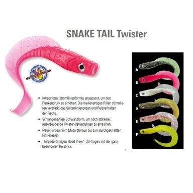 Riperiai Snake Tail Twister UV 11cm Germany Riperiai Snake Tail Twister UV 11cm Germany