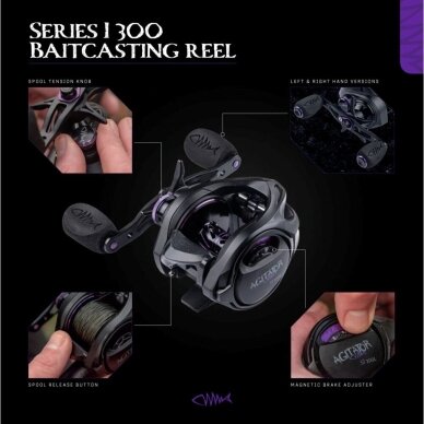 Ritė Agitator S1 300L LH Baitcasting Wychwood 3