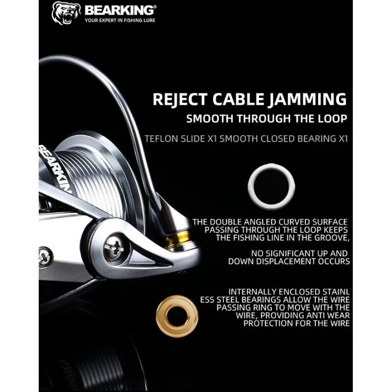 Ritė BEARKING Zeus2 2500HG / 3000 10 guolių Labai Lengva! 5 Ritė BEARKING Zeus2 2500HG / 3000 10 guolių Labai Lengva! 5