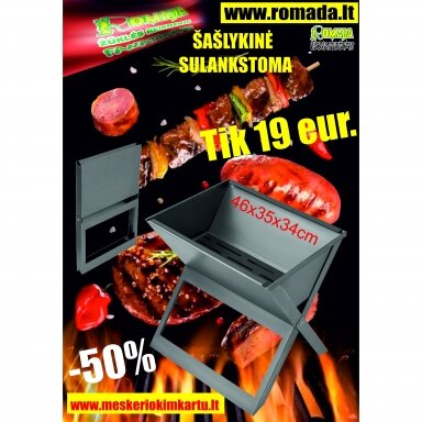 Šašlykinė Plieninė Sulankstoma kelioninė 46x35x34cm Lengvai ir greitai surenkama yra būtinas daiktas kepti gamtoje mėsą žuvį ir daržoves Travel Grill BBQ Šašlykinė Plieninė Sulankstoma kelioninė 46x35x34cm Lengvai ir greitai surenkama yra būtinas daiktas kepti gamtoje mėsą žuvį ir daržoves Travel Grill BBQ