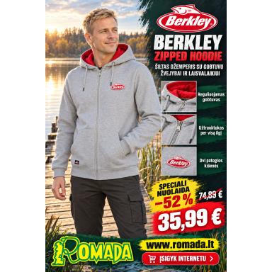 Šiltas Džemperis megztinis Berkley Zipped Hoodie Šiltas Džemperis megztinis Berkley Zipped Hoodie