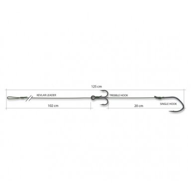 Sistema Deluxe Šaminė 8/0+6/0, 100kg, 0,8mm