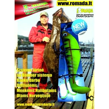 Sistema Jūrinė Rankų Darbo Didžiulėms Menkėms Halibutams Otams Norvegijoje Spec. Guminukas Maxximus UV 18cm
