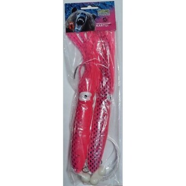 Sistemėlė Kalmaras Red-pink fosfo Big 22cm su triukšmo kapsulė Menkių Siaubas