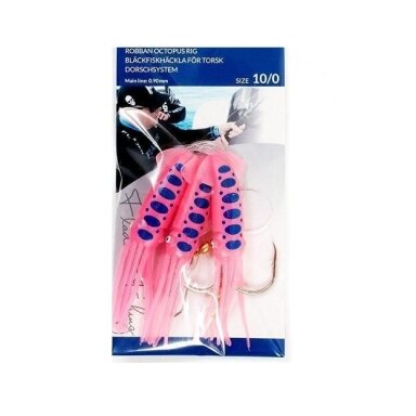 SISTEMĖLĖ JŪRINĖ ŠVIEČIANTYS KALMARAI SEPIJOS ROBBAN OCTOPUS PINK BLUE 10/0 KIBIMAS SUPERINIS