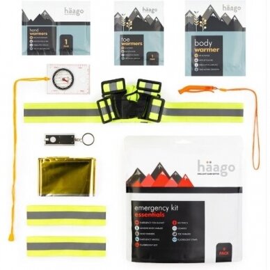 Šildymo Išgyvenimo komplektas rinkinys profesionalūs Emergency Kit 8-10h Žvejams, Medžiotojams, Slidininkams, Dviratininkams, Alpinistams 1