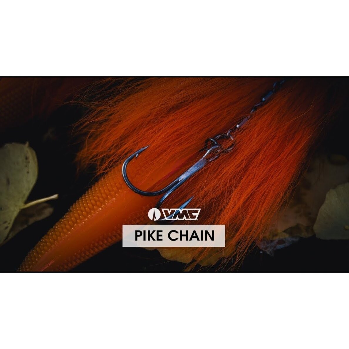 Spiningavimo sistema VMC Pike Chain Rig Black Nickel & Orange UV Spiningavimo sistema VMC Pike Chain Rig Black Nickel & Orange UV