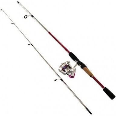 Komplektas Spiningas su ritė + valas Okuma Combo 195cm 4-15g Red/Silver Combo Setas