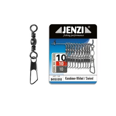 Spynelės snap swivel Germany black-nickel Spynelės snap swivel Germany black-nickel