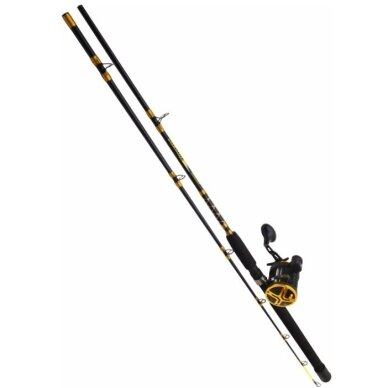 Spiningas jūrinis su Multiplikatorinė ritė + valas Trolling Combo 213cm