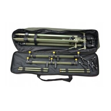 Stovas Trikojis meškerėms karpinis Carp Tripod Aliuminis Stovas Trikojis meškerėms karpinis Carp Tripod Aliuminis