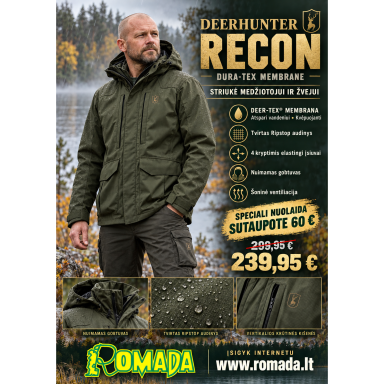 Striukė Recon Dura-Tex Membrane Deerhuter Medžiotojui ir Žvejui Striukė Recon Dura-Tex Membrane Deerhuter Medžiotojui ir Žvejui