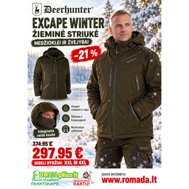 Striukė Žieminė Medžioklė Žvejyba Winter Deerhuter 100% Waterproof Striukė Žieminė Medžioklė Žvejyba Winter Deerhuter 100% Waterproof