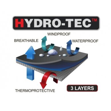 Striukė Spiningautojo Waterproof 100% Blue striukė pagaminta iš labai tvirto vandeniui atsparaus trijų sluoksnių HYDRO-TEC audinio 2