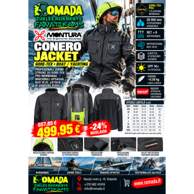 Striukės Conero Jacket Montura Gore-Tex Boat Yachting Striukės Conero Jacket Montura Gore-Tex Boat Yachting