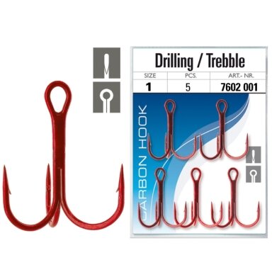 Trišakis Vanadium RED Titan 3vnt Nr.3/0 Trolling