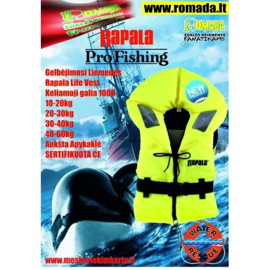 RAPALA Gelbėjimosi liemenė Life Vest 100N Pilna Apsauga Garantuota! RAPALA Gelbėjimosi liemenė Life Vest 100N Pilna Apsauga Garantuota!
