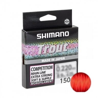 Valas Šviečiantis Shimano Trout 150m Red Japan Valas Šviečiantis Shimano Trout 150m Red Japan