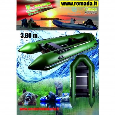 Valtis Pripučiama PVC AQUA-STORM 3.80m Kietas Dugnas Pripučiamas Kylis Žalia Variklis iki 25AG Valtis Pripučiama PVC AQUA-STORM 3.80m Kietas Dugnas Pripučiamas Kylis Žalia Variklis iki 25AG