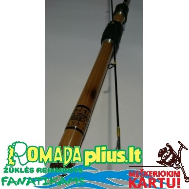 Vienetinis gaminys Ekskliuzyvinis Rankų Darbo Japan Spiningas Bamboos TZ 1.98m, 0.5-6g 5