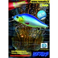 Vobleris  Nexus 3D Plaukiantis 13.5cm 50g SP-C Labai efektyvus masalas Lydekoms jis kaip gyvas ir primena nuo baimes bėgančią žuvį