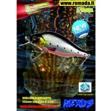 Vobleris  Nexus 3D Plaukiantis 13.5cm 50g SP-F Labai efektyvus masalas Lydekoms jis kaip gyvas ir primena nuo baimes bėgančią žuvį