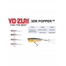 Vobleris Yo-zuri Popper 3DR F75mm Japan