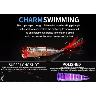Vobleris BEARKING Popper Tank UV 70F Vobleris BEARKING Popper Tank UV 70F