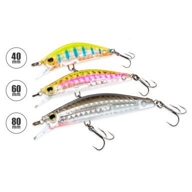 Vobleris Yo-zuri Japan 3DRX minnow 40mm 60mm 80mm Sinking Vobleris Yo-zuri Japan 3DRX minnow 40mm 60mm 80mm Sinking
