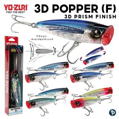 Vobleris Yo-Zuri Popper 3D R1367 F90mm