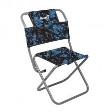 Žvejybinė kėdė sulankstoma Black Blue su atlošu iki 130kg