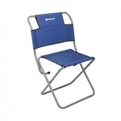 Žvejybinė kėdė 120kg/130kg Mėlyna su atlošu Camping Chair